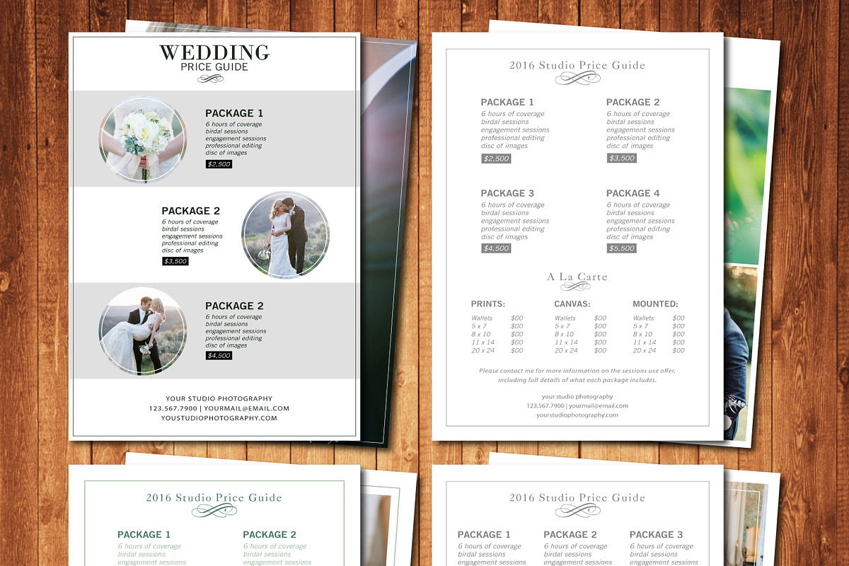 photography pricing template Set, a Brochure Template by DonyDesigns (Photo 2 of 2)