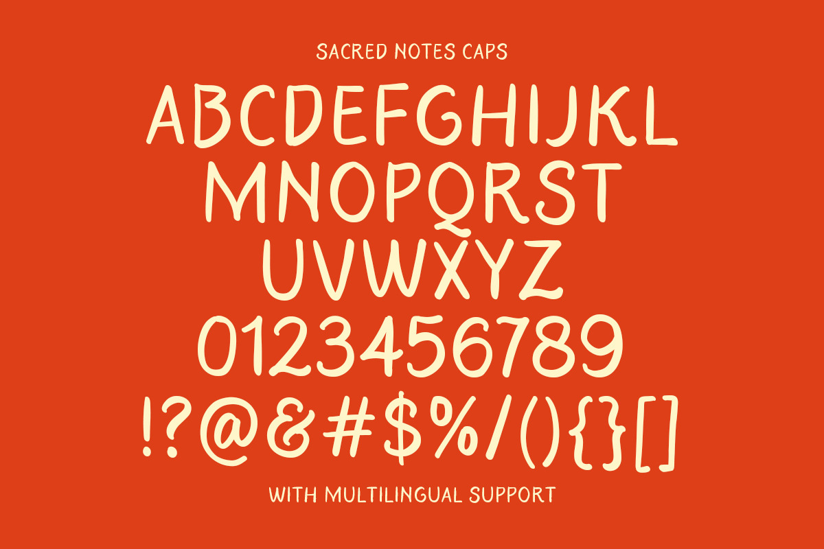 Sacred Notes Duo Whimsical Font, a Script Font by Letterhend Studio (Photo 8 of 9)