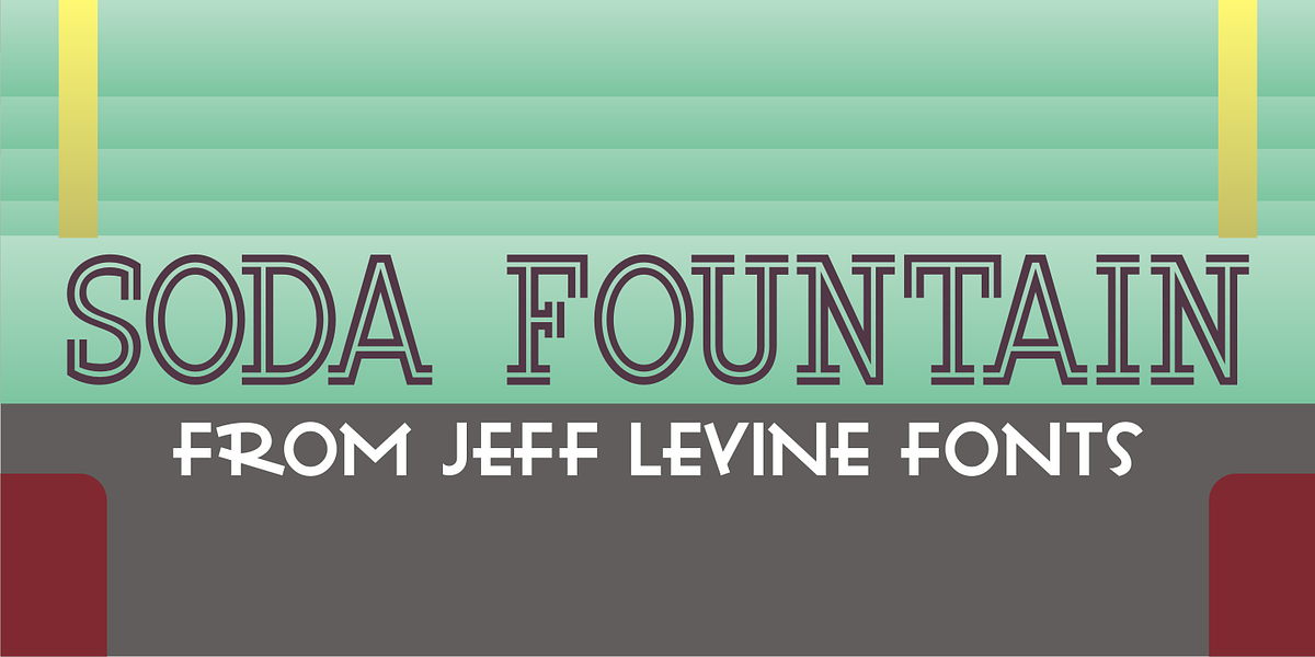 Soda Fountain JNL, a Slab Serif Font by Jeff Levine Fonts
