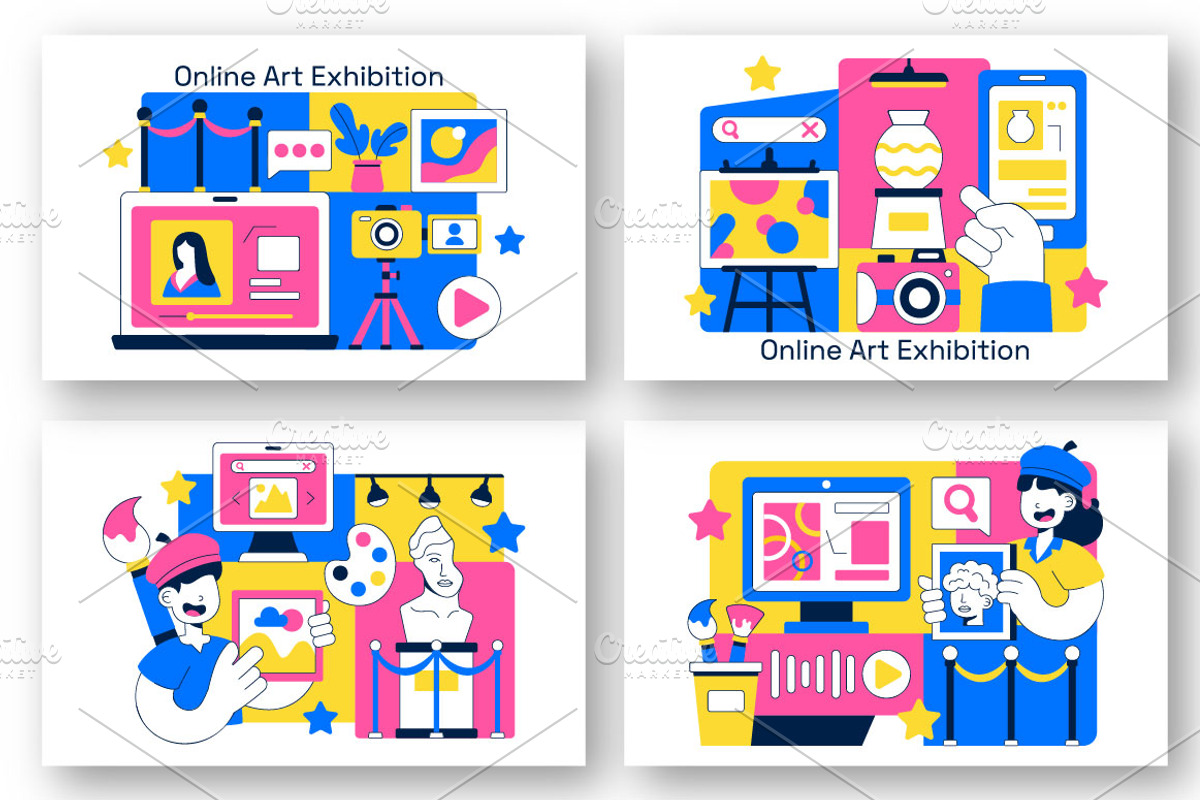 10 Online Art Exhibition Design, a Decorative Illustration by denayunebgt (Photo 3 of 4)