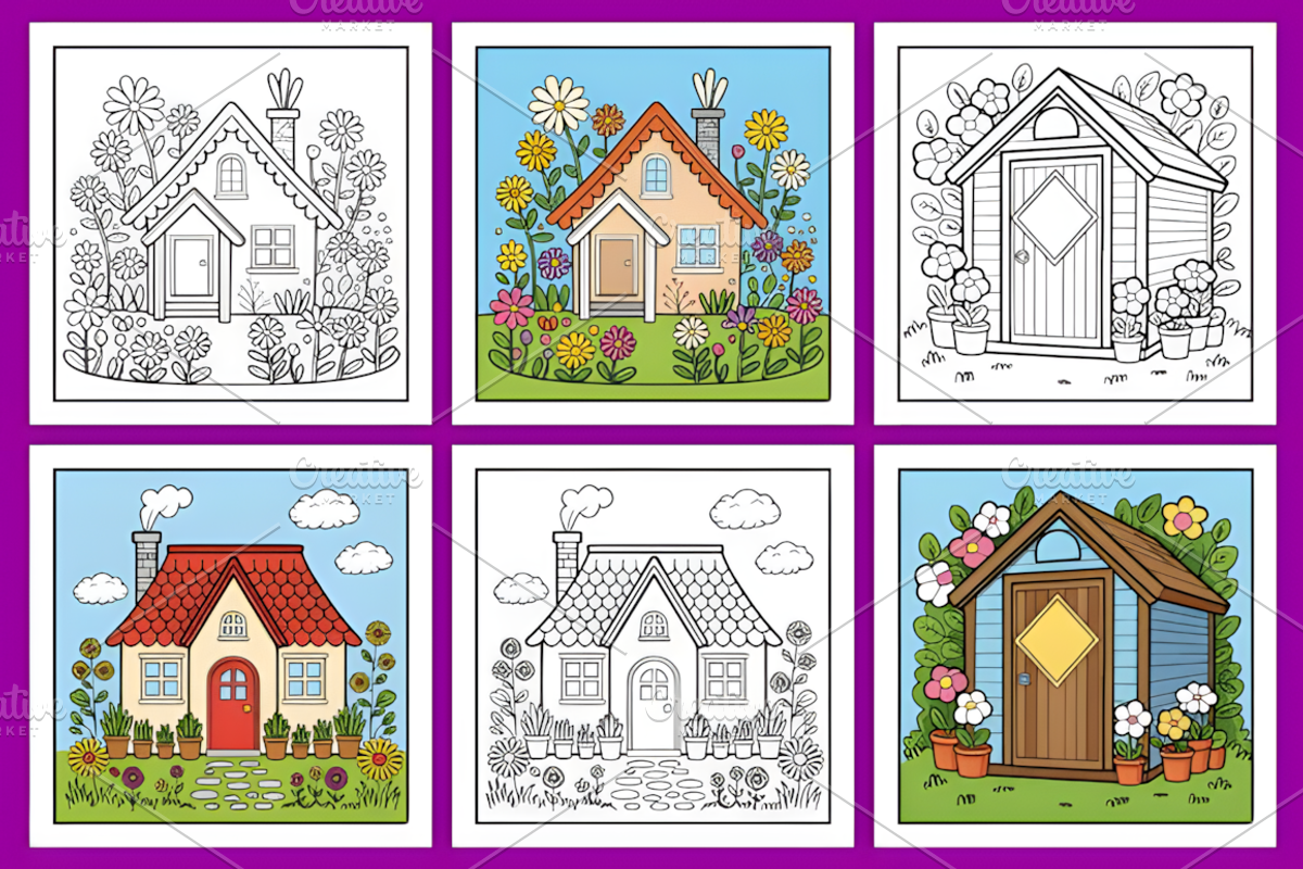 My Happy Garden Coloring Pages, a Decorative Illustration by Coco Bloom (Photo 3 of 5)