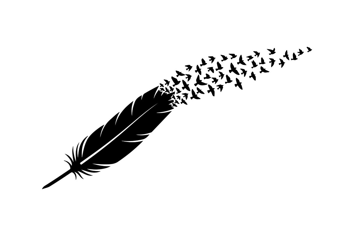 Boho Feather Silhouette Vector, an Object Graphic by jahid234 (Photo 18 of 51)