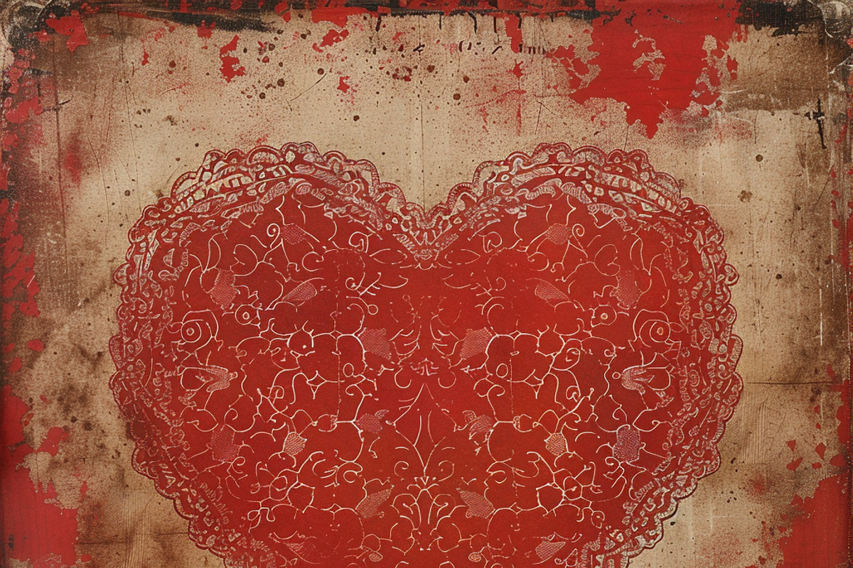 Antique Heart Lace, a Pattern Graphic by Printable Treasure (Photo 2 of 4)