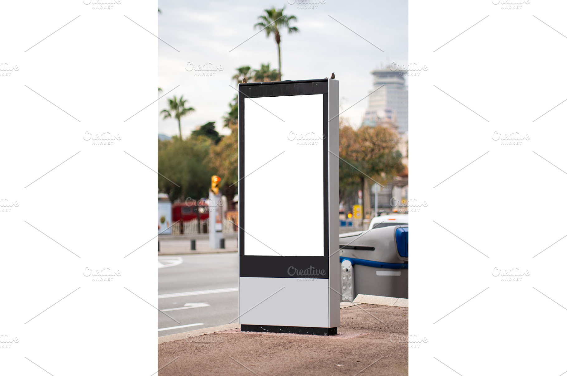 Blank white copy space on a tall, an Abstract Photo by volodymyrshtun13795
