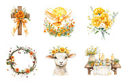 Marigold Easter Clipart, an Illustration by CreationArt (Thumbnail 2 of 5)