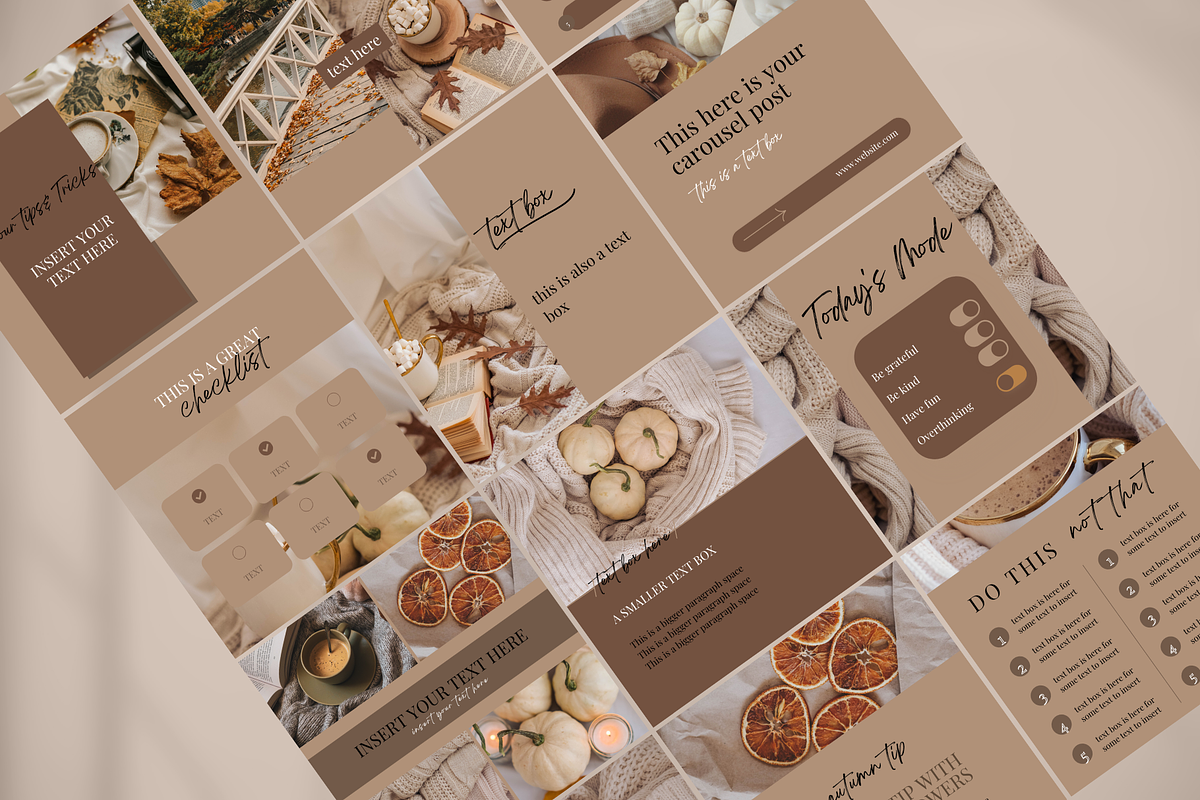 Autumn Instagram Templates, a Social Media Template by SociallyyCreative (Photo 5 of 10)