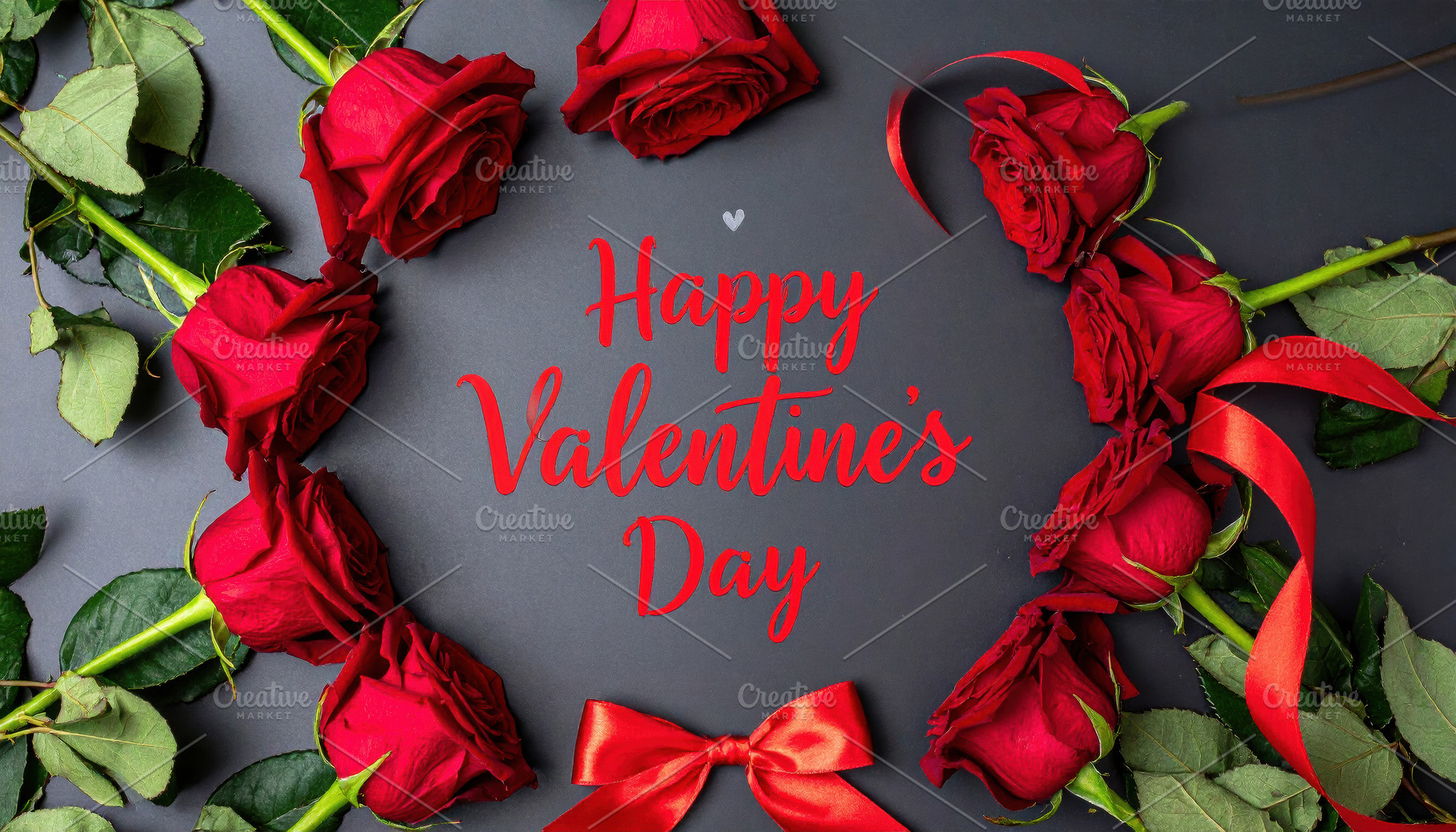 Happy Valentine’s Day Roses Frame, a Holiday Photo by Davizro's Market