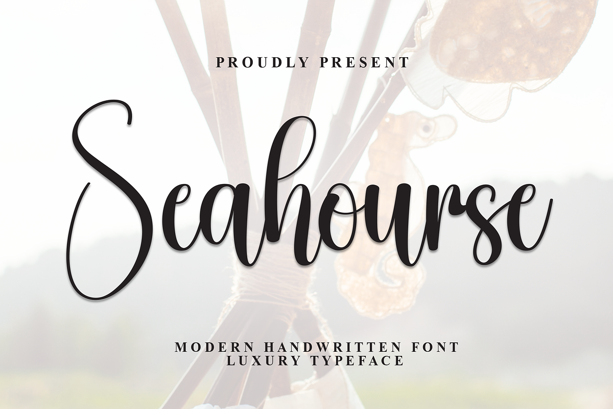 Seahourse | Script Font, a Handwritten Font by Scratchones (Photo 1 of 8)