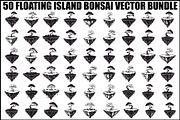 50 Floating Island Bonsai Vector Bun, an Illustration by Designs_River (Thumbnail 1 of 51)