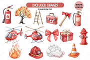 Firefighter Animals Clipart, an Animal Illustration by TatiMockup (Thumbnail 4 of 7)
