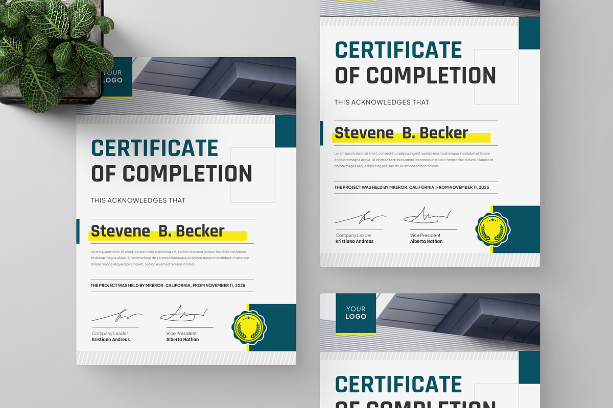 Business Potrait Certificate, a Stationery Template by Annora Studio (Photo 5 of 5)