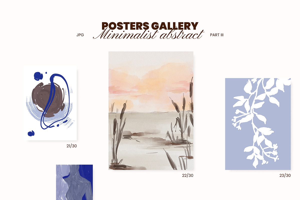 Minimalist abstract posters gallery, a Background Graphic by Yuliia Lashevska (Photo 8 of 9)