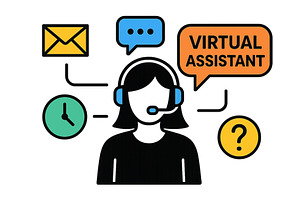 Vector illustration of a virtual, a Technology Illustration by ZinetroN