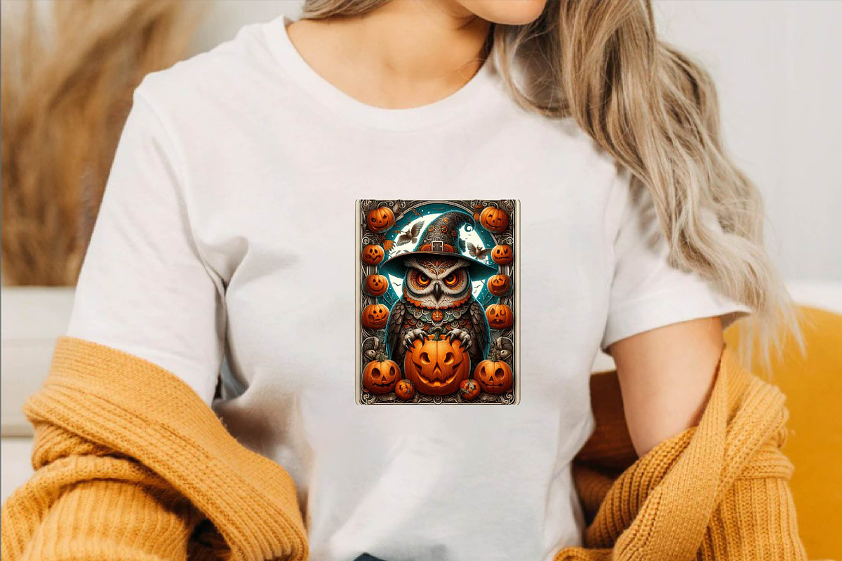 Halloween Owl Tarot Card Sublimation, an Illustration by SVGArt (Photo 3 of 8)