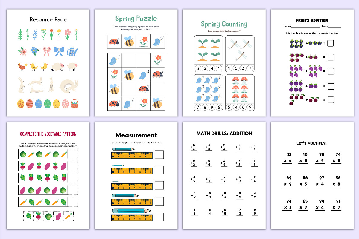 Math Activity Book for Kids Canva
