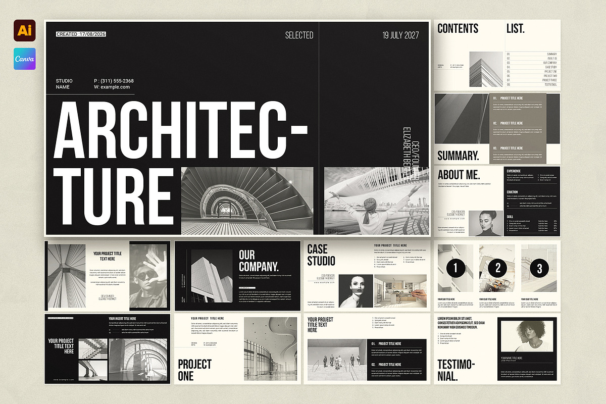 Architecture Presentation Template, a Presentation Template by E-Type (Photo 1 of 5)