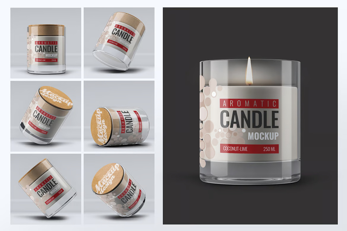 Aromatic Candle Mock-Up, a Product Mockup by DesignRushMarket (Photo 1 of 10)