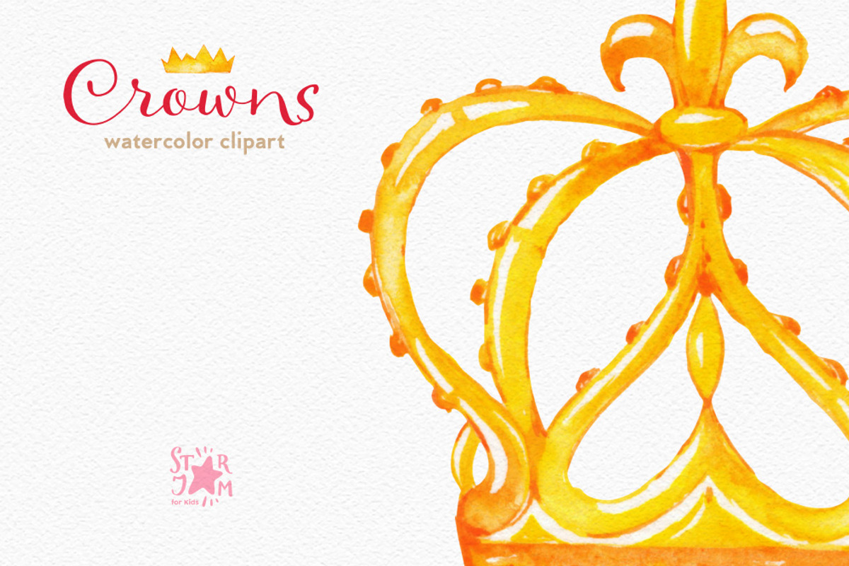 Crowns. Watercolor clipart, an Object Graphic by StarJam (Photo 3 of 3)