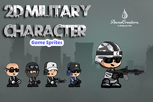 2D Millitary Soldier Character