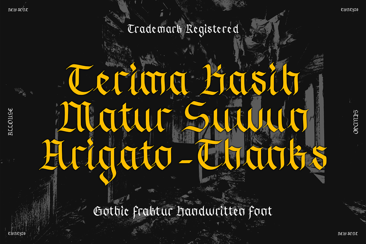 Ganghoods Font, a Blackletter Font by Allouse Studio (Photo 11 of 11)