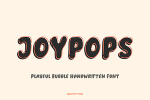 Joypops - Handwritten Bubble Font