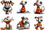 Whimsical Christmas Dog Clipart, an Animal Illustration by Black Bird Studio (Thumbnail 2 of 6)