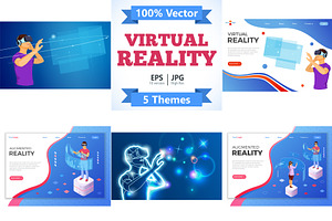 Virtual Augmented Reality Themes, an Education Illustration by TAlex