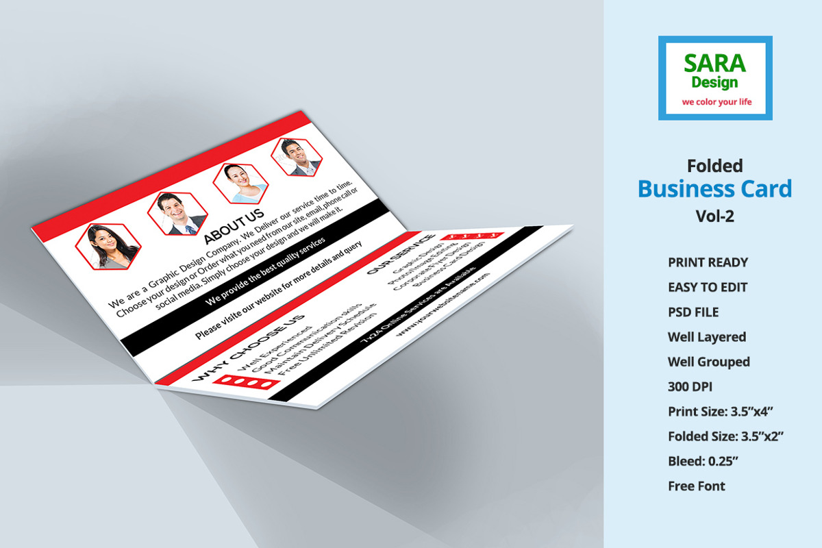 Folded Business Card Vol-2, a Business Card Template by SR Design (Photo 5 of 6)