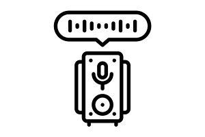 Voices sound black icon, an Outline Icon by Creative priyanka
