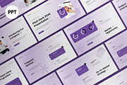 White Purple Gradient Pitch Deck PPT, a Presentation Template by graphicook (Thumbnail 1 of 5)