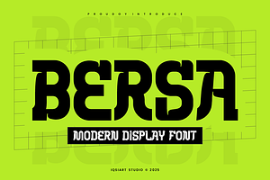 Bersa - Varsity Font, a Slab Serif Font by Iqsiart Studio