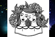 Only Girls! Tattoo girls, an Animal Illustration by Vavavka (Thumbnail 11 of 13)