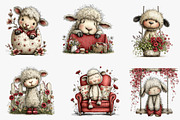 Cute Spring Lamb Clipart, an Illustration by CreationArt (Thumbnail 3 of 7)