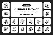 200 Business Growth Icons, an Outline Icon by Prosymbols (Thumbnail 1 of 9)