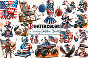 Funny 4th of July Skeleton Sublimati, an Illustration by Rose Art (Thumbnail 1 of 4)