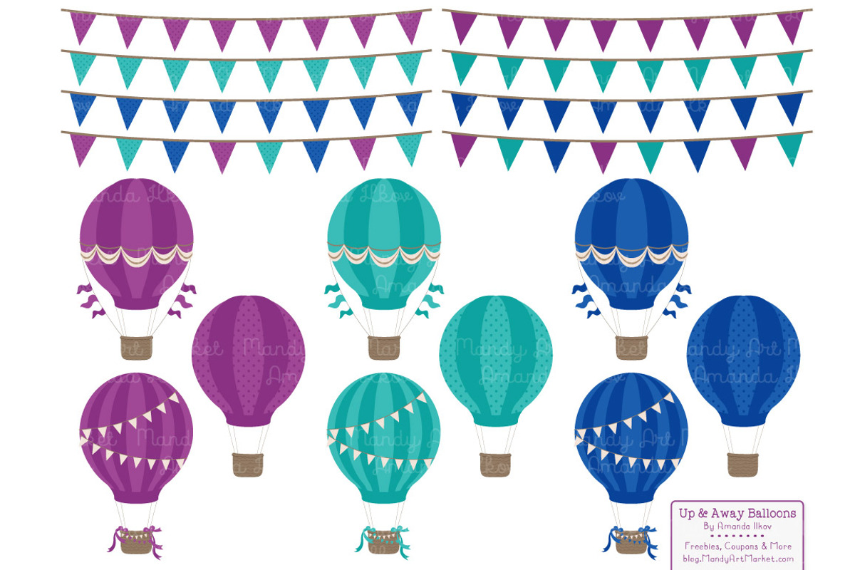 Peacock Hot Air Balloons & Patterns, an Illustration by Amanda Ilkov (Photo 4 of 5)