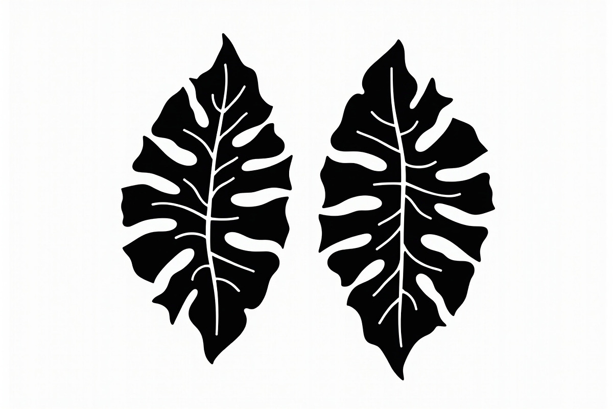 Leaf Earring Silhouette Bundle, an Object Graphic by jahid234 (Photo 7 of 13)