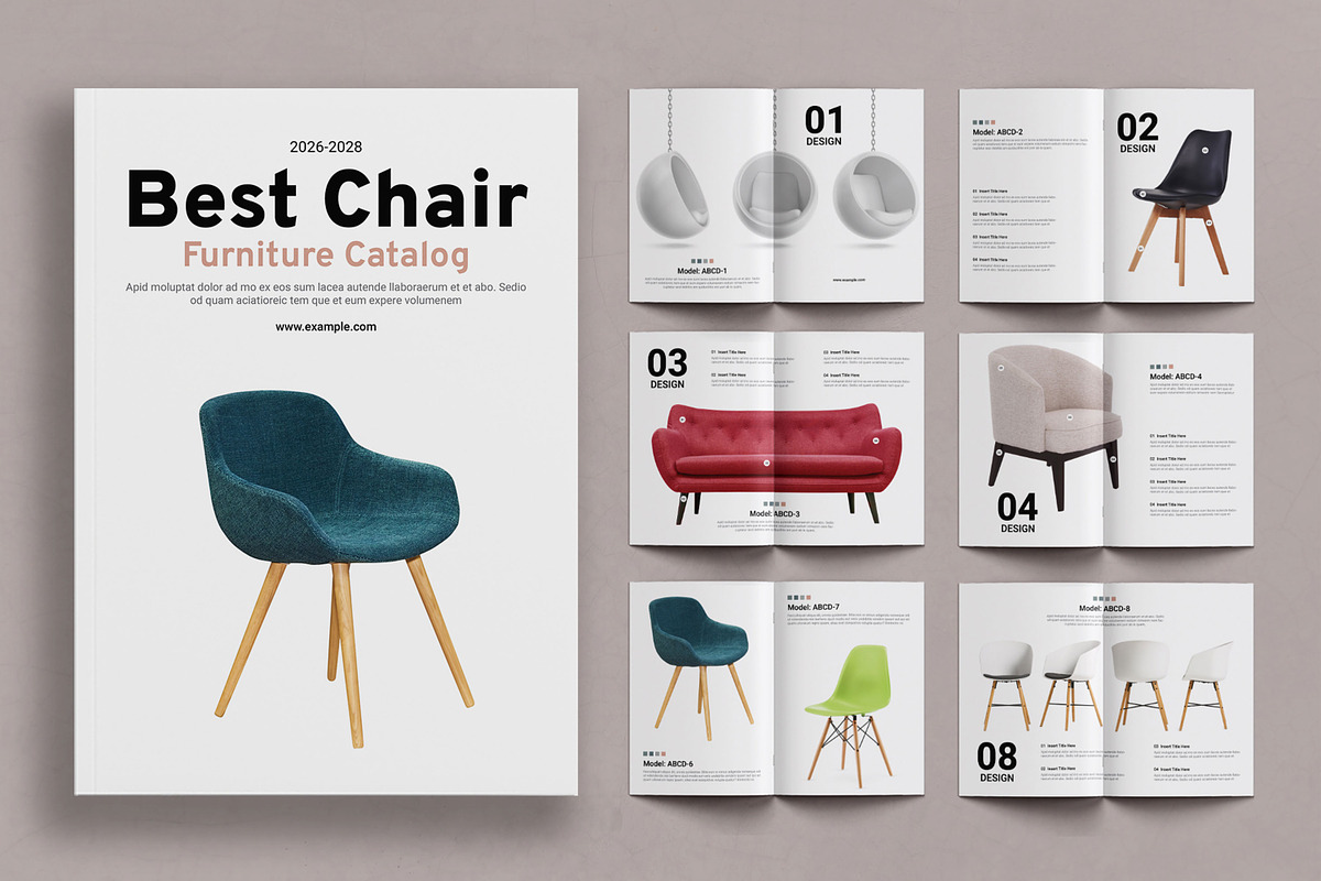 Chair Furniture Catalog Layout, a Brochure Template by ContestDesign (Photo 1 of 3)