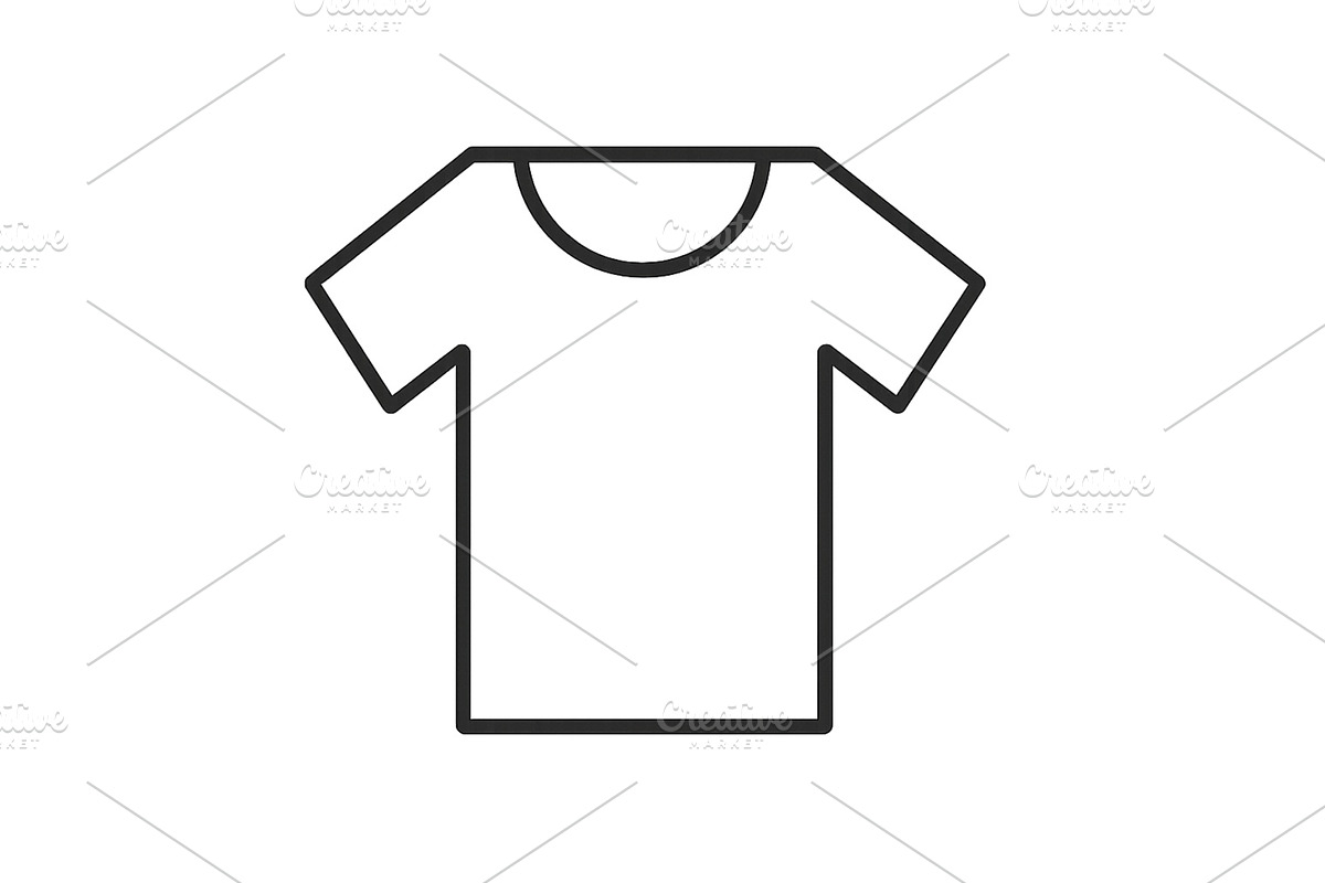 Simple outline of a t-shirt suitable, an Object Illustration by ZinetroN