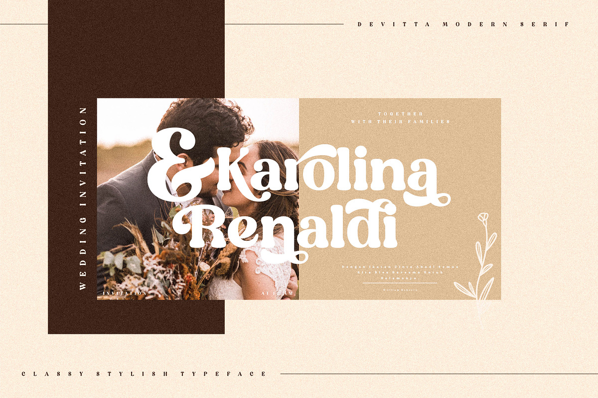 Devitta Classy Bold Serif Font, a Script Font by Storytype Studio (Photo 5 of 8)