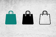 Shopping Bag Icons, an Outline Icon by Artonix (Thumbnail 2 of 2)