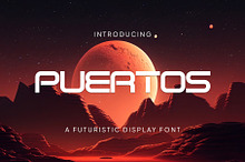 Puertos - Geometric Futuristic Font