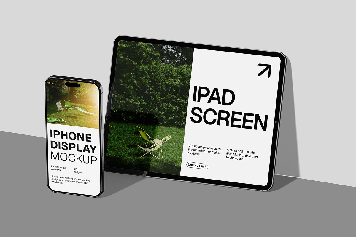iPad with iPhone Mockup, a Wearable Device Mockup by Unerispace (Photo 4 of 5)