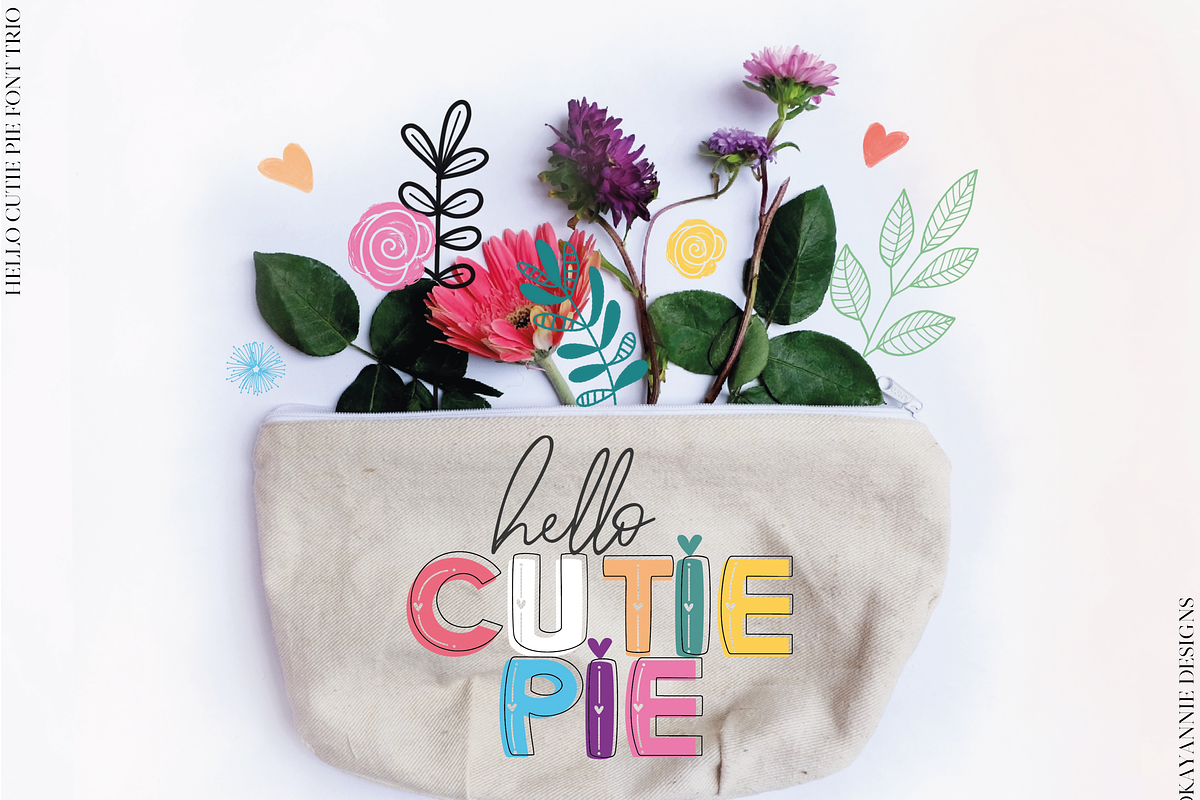 Hello Cutie Pie Font Collection preview 2