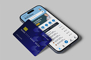 Smartphone and Credit Card Mockup, a Product Mockup by lamorastudio (Thumbnail 7 of 11)