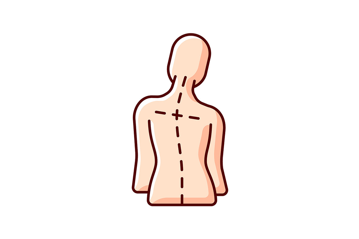 Uneven shoulders RGB color icon, an Outline Icon by bsd studio ...