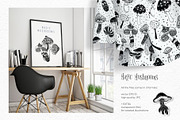 Magic MUSHROOMS. 60 BW Vector Set., an Illustration by Varvara Gorbash (Thumbnail 6 of 11)