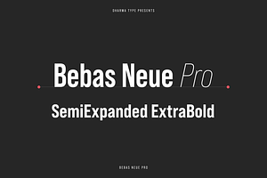 Bebas Neue Pro - SmE ExtraBold