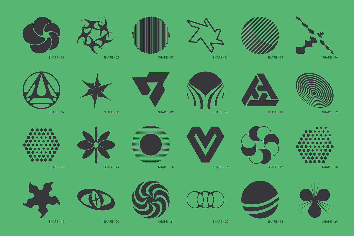 120 Abstract Geometric Shapes Part 4, a Graphic by Vanzyst (Photo 2 of 6)