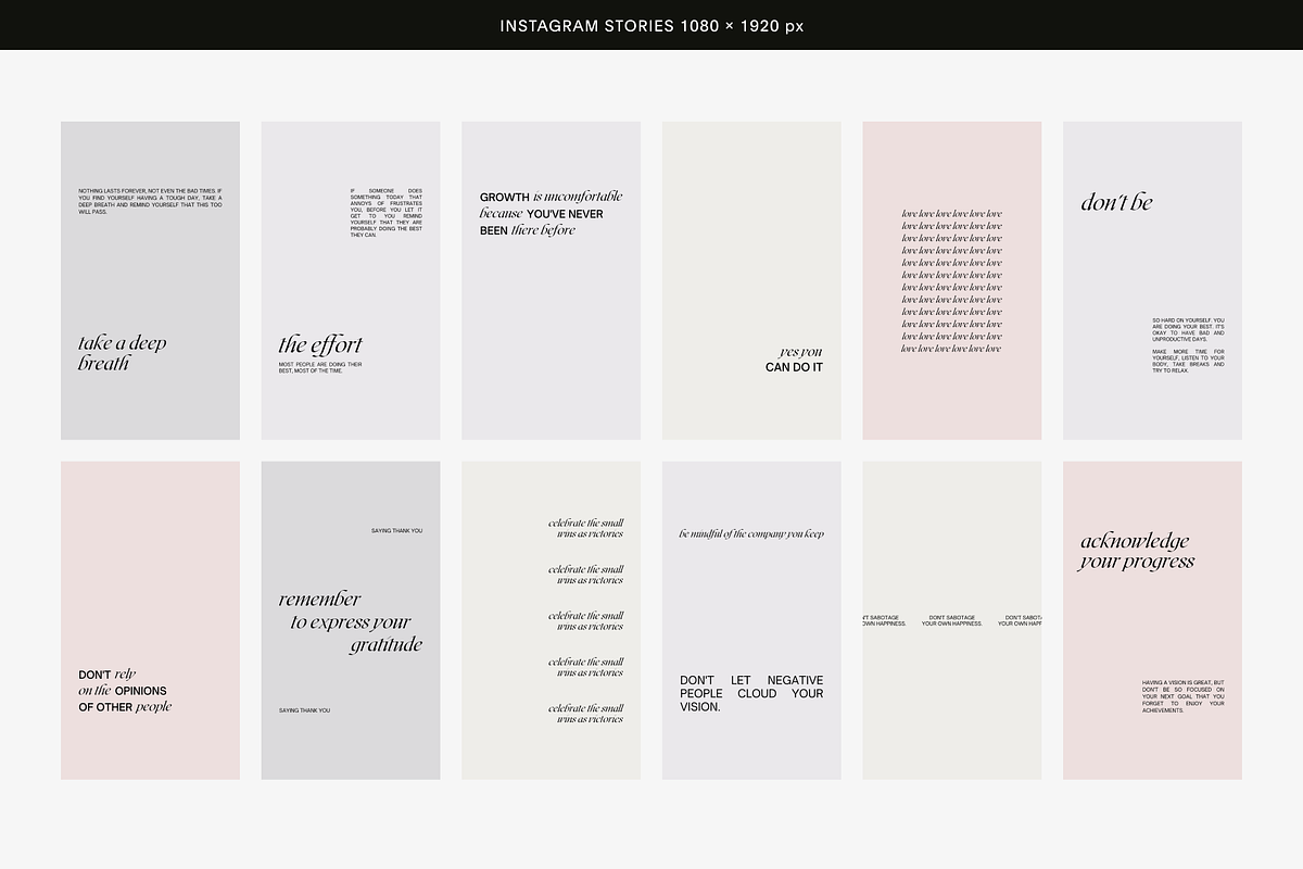 80 IG Aesthetic Stories and Posts, a Social Media Template by Studio K (Photo 5 of 9)